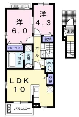 コンティノアールの物件間取画像